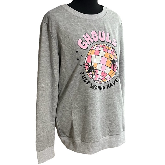 Halloween Ghouls Disco gray sweatshirt - Picture 3 of 3
